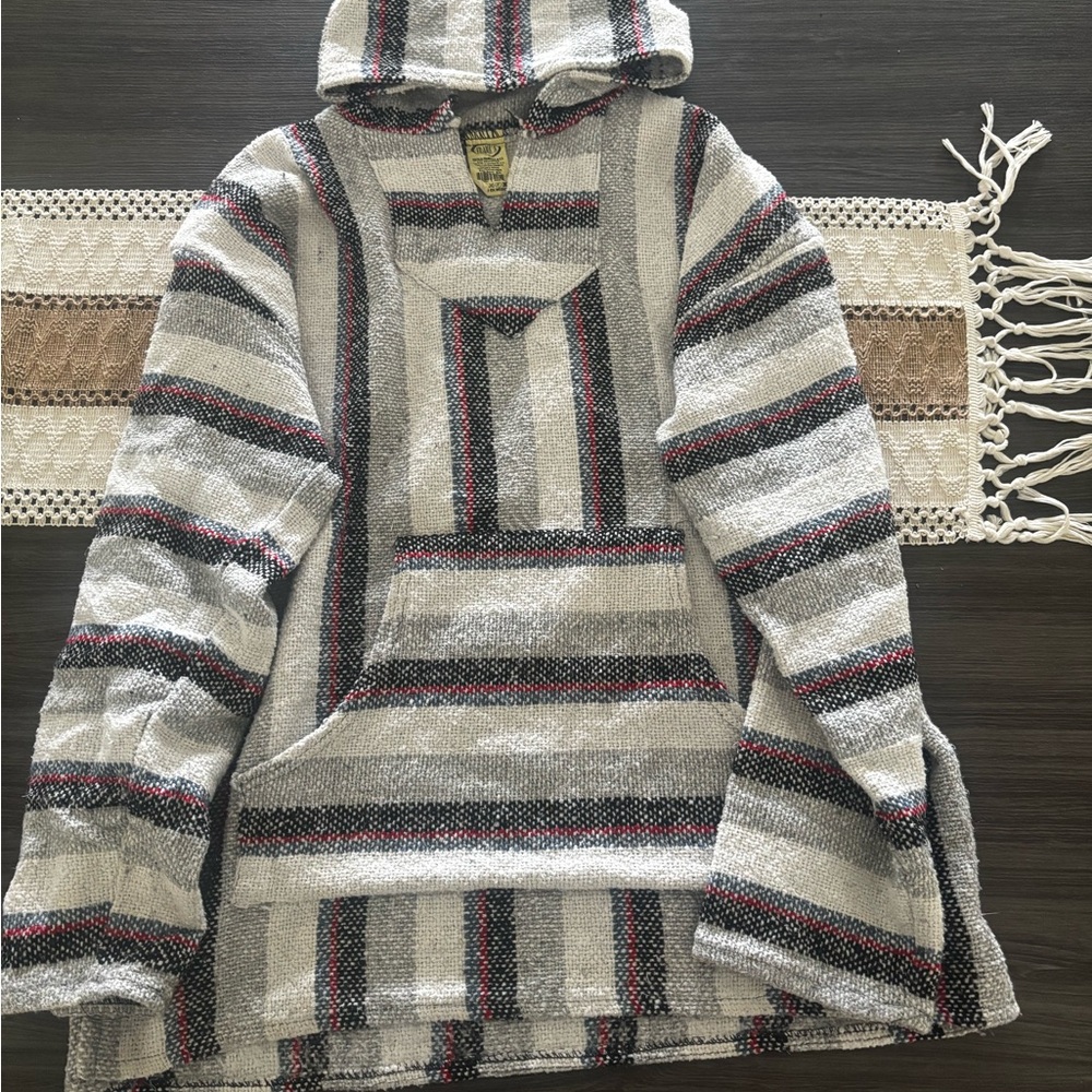 Striped Gray and Black Men's Sweater